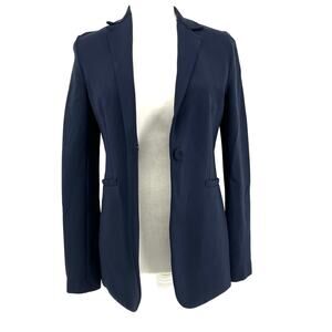 Harris Wharf London Navy Raw Seam Blazer Jacket‎ 42IT (US4) British Designer
